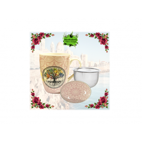 TAZA ARBOL DE LA VIDA ROSA 380ML
