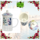 TAZA FLORAL SAUCE AZUL 300ML