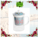 TAZA AZULEJOS ROJO 300ML
