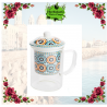 TAZA AZULEJOS NARANJA 300ML