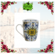 TAZA AZUL-AMARILLO 380ML