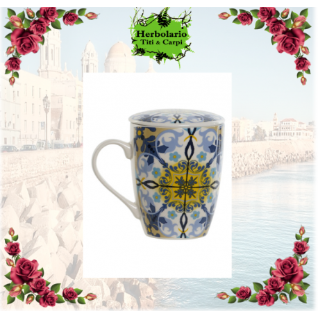 TAZA AZUL-AMARILLO 380ML