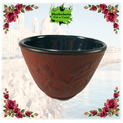 VASO DE HIERRO FUNDIDO ROJO