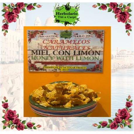 caramelos naturales miel con limón