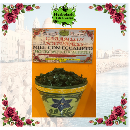 caramelos naturales miel con ecualipto